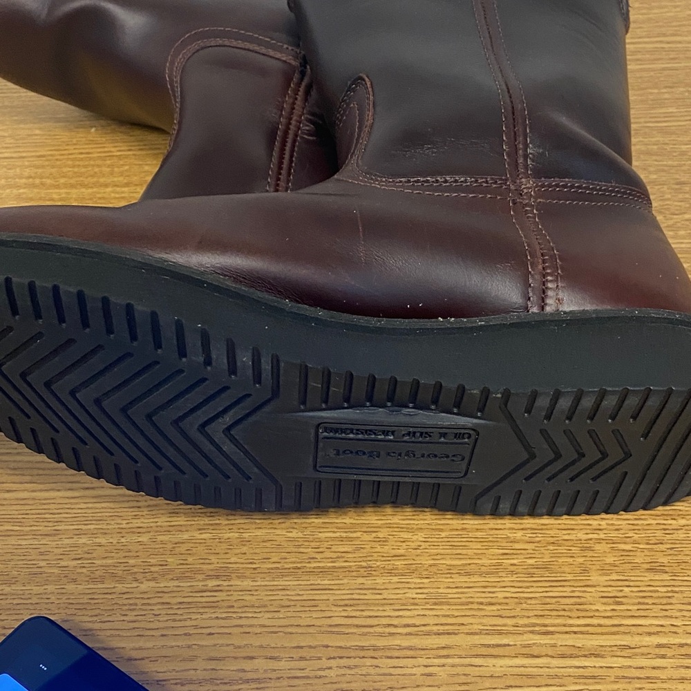 Georgia Boot Men's Dark Brown Pull-On Western Work Boots - Picture 8 of 13